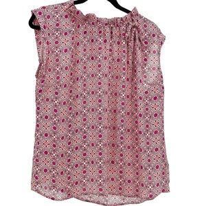 Large Worthington Blouse Sleeveless Pink Top
